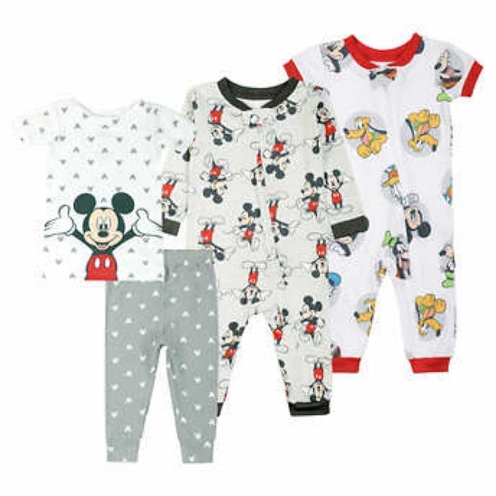 Mickey Mouse Character Infant 4-piece Sleep Set, Gray
